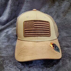 American Flag Runs Deep Tactical Baseball Cap Camel Hat Adjustable Snapback